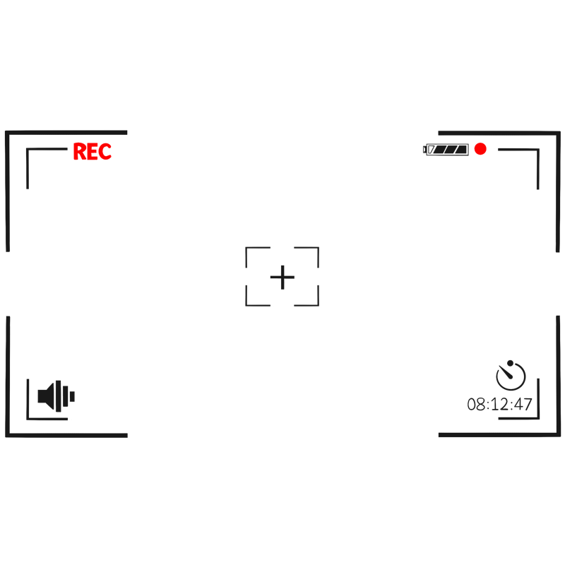 手绘-摄影机取景器-电影实景线框预览效果