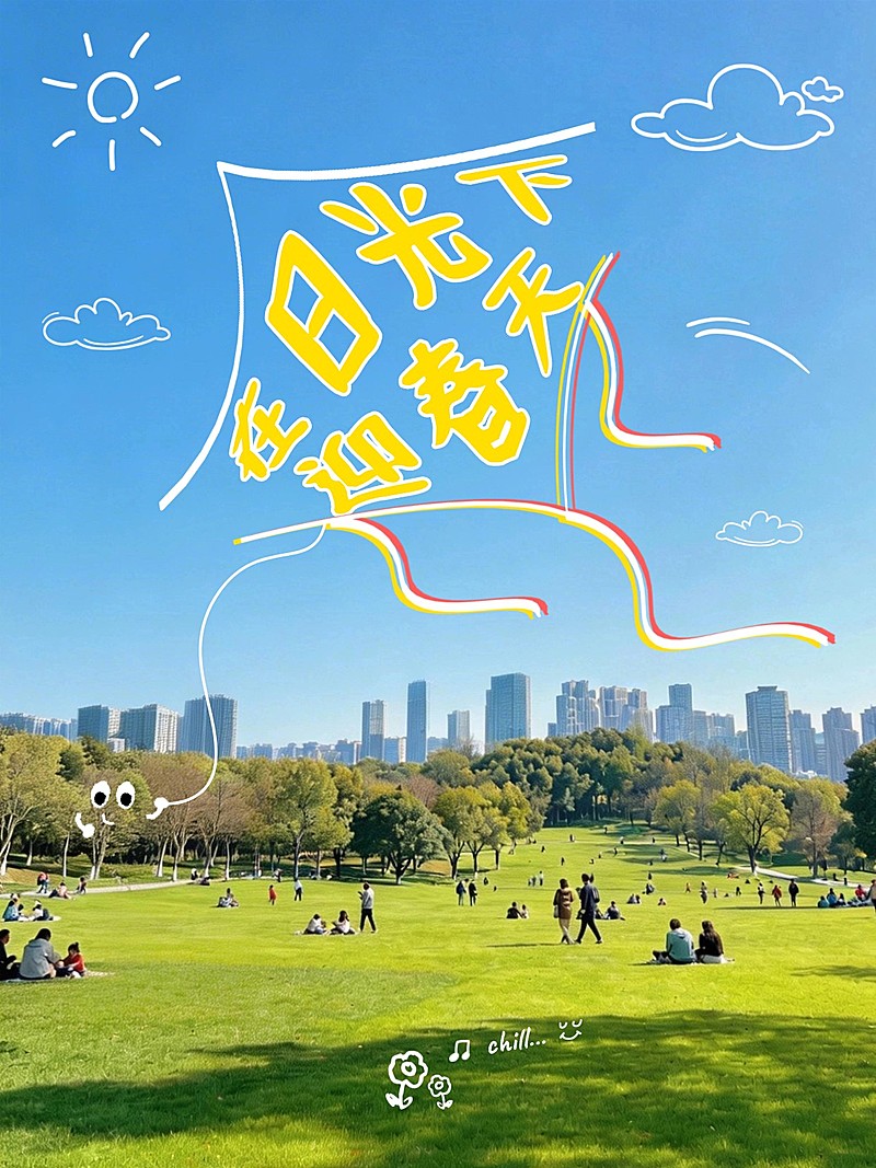 春季旅游出行春天风景plog晒照