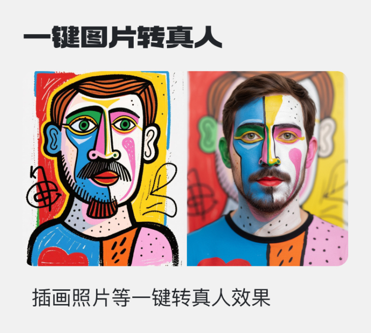一键图片转真人预览效果