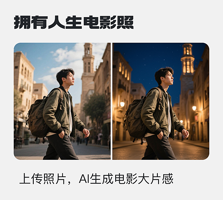 改变照片场景、光线等