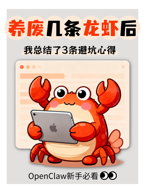 养龙虾openclaw指南小红书封面预览效果