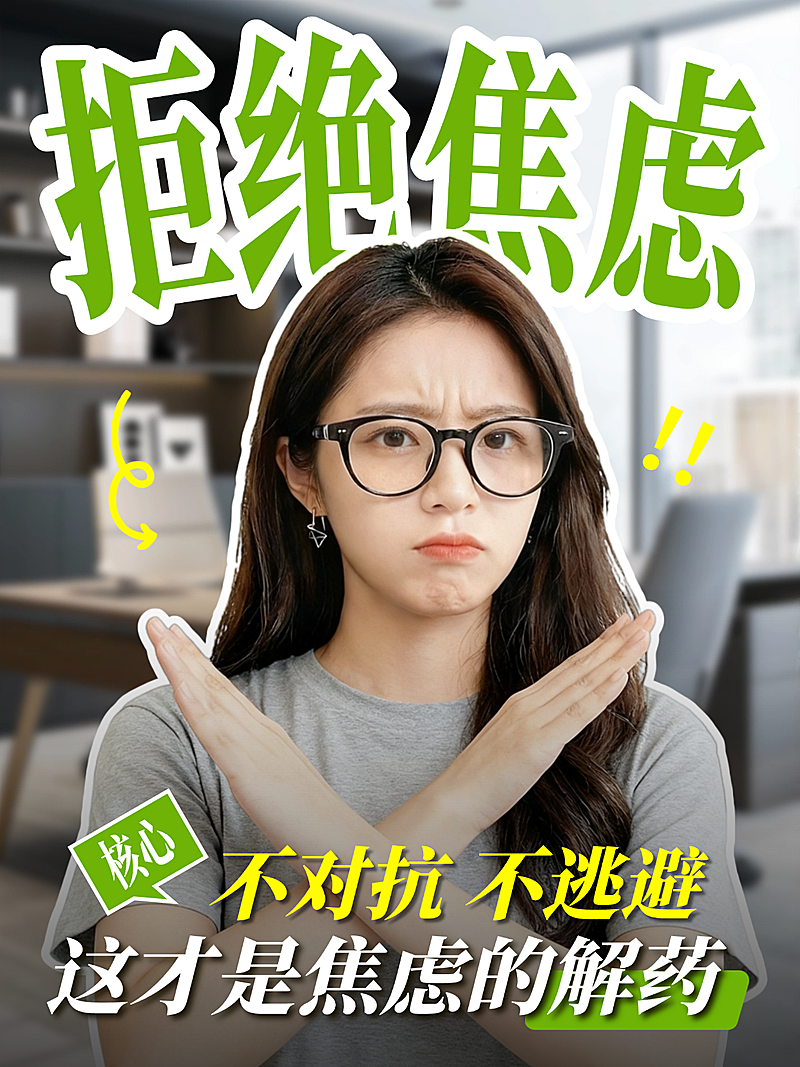 知识付费拒绝焦虑的核心指南分享人像小红书封面
