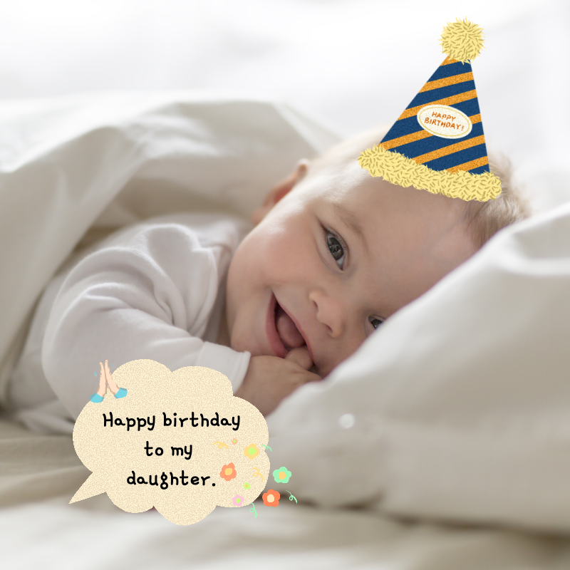 Baby Happy Birthday Mark Template预览效果