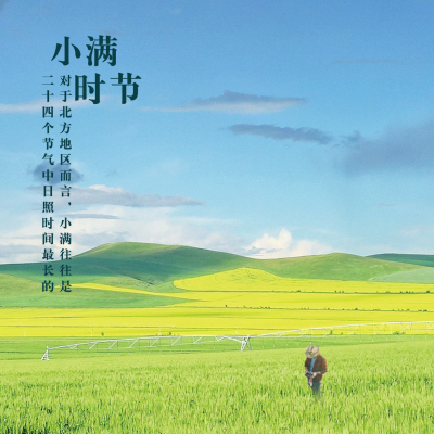 小满节气祝福问候夏季实景方形海报