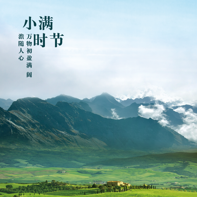 小满节气祝福问候夏季实景方形海报预览效果
