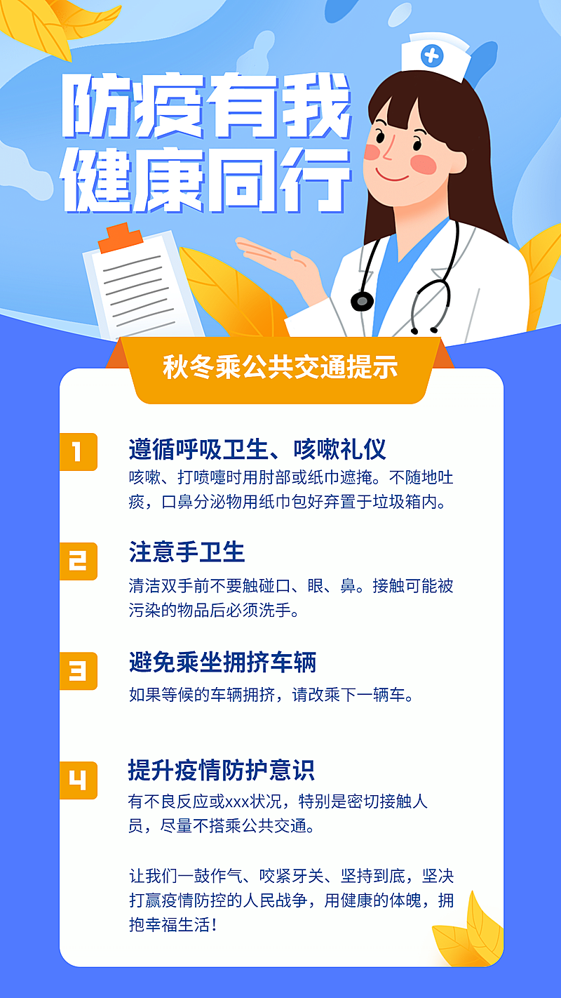 防护出行医疗健康手机海报