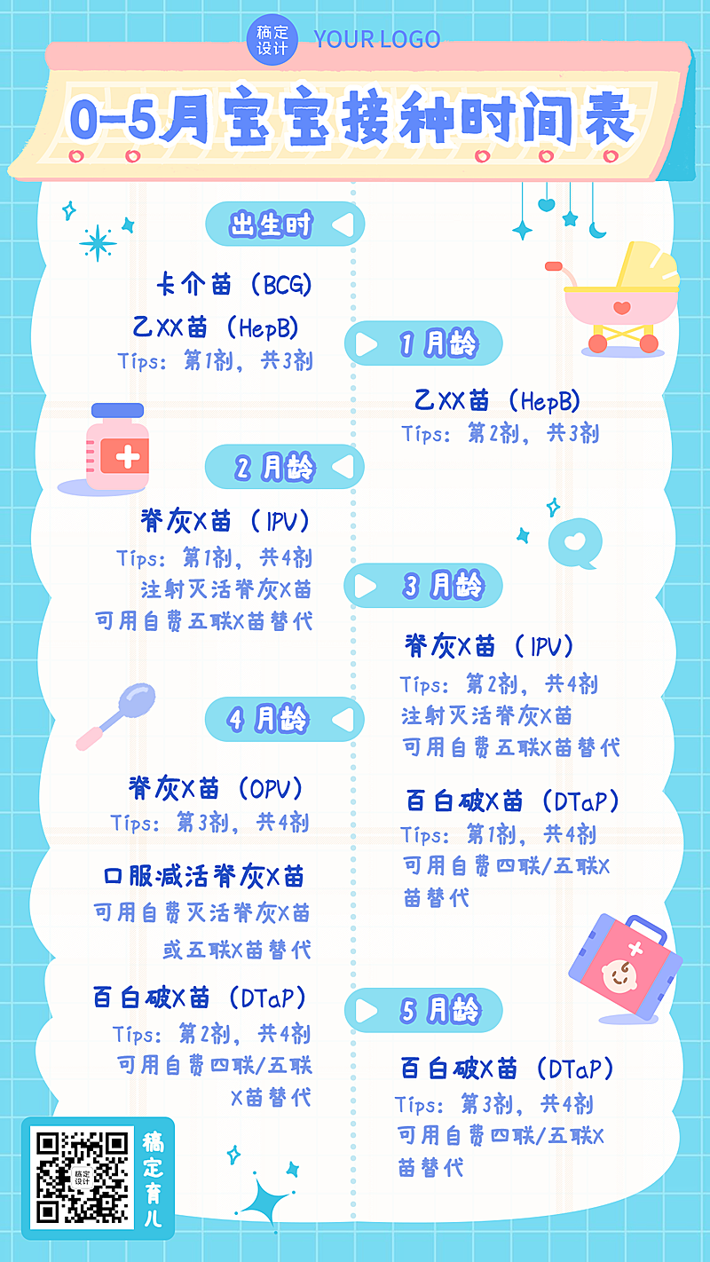 早幼教疫苗接种育儿知识手帐