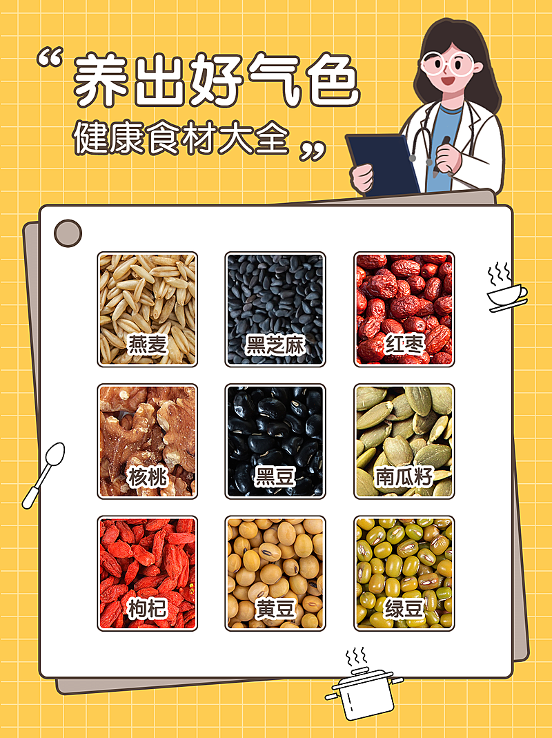 小红书配图科普常备清单健康食材