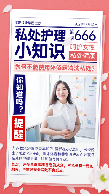 保健行业私处护理知识科普预览效果