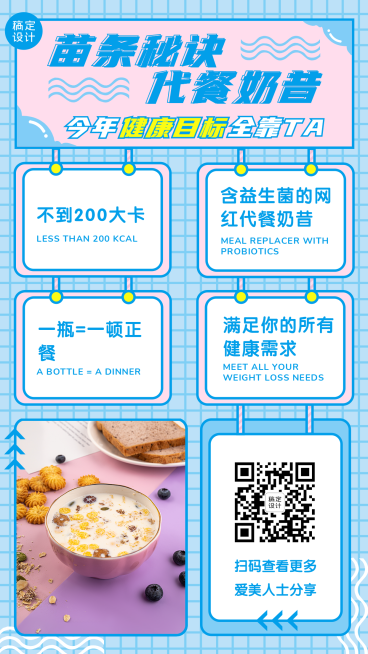 保健瘦身产品介绍减肥代餐奶昔预览效果