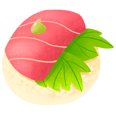 日料美食类插画贴纸-寿司