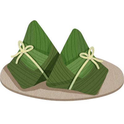 中华美食类插画贴纸-粽子