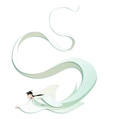七夕节中国风插画贴纸-白娘子