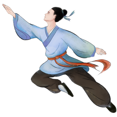 七夕节中国风插画贴纸-牛郎