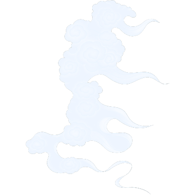 七夕节中国风插画贴纸-云