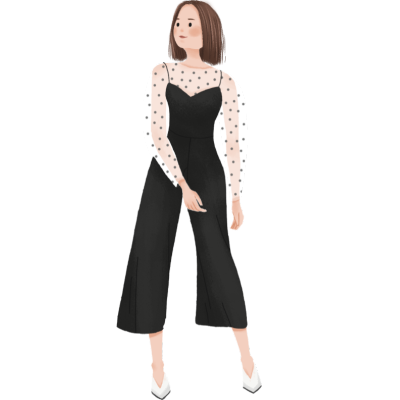 人物插画-站立的女孩