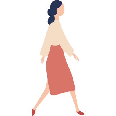 简约风人物穿搭插画-女人
