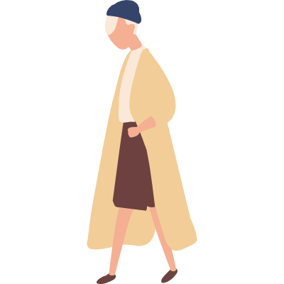 简约风人物穿搭插画-女人