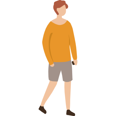 简约风人物穿搭插画-男人