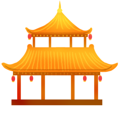 中秋热点贴纸-亭子