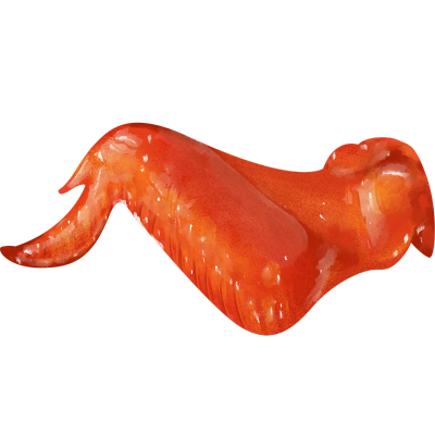 食物插画素材贴纸-鸡翅