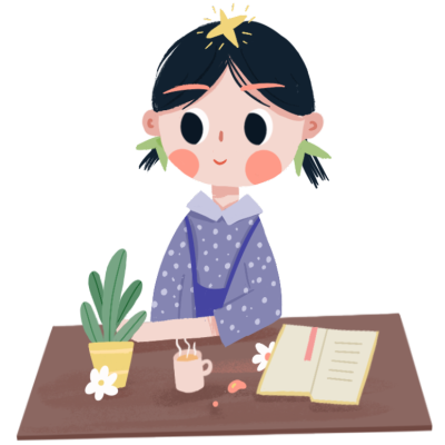 可爱风儿童插画-女孩