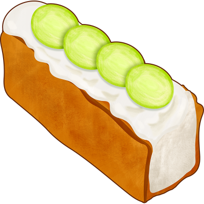 手绘风格美食甜品插画-蛋糕