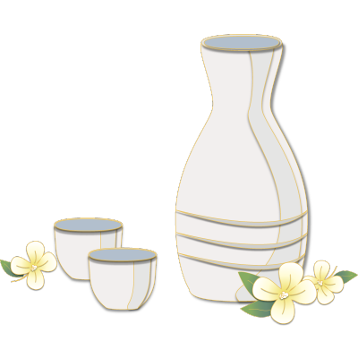 中秋节剪纸中国风插画-酒杯