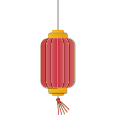 中秋节剪纸中国风插画-灯笼