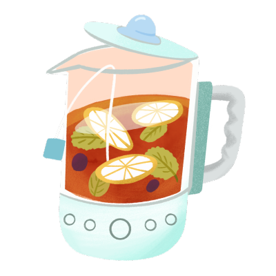 手绘家居生活主题插画-茶壶
