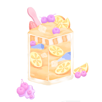 夏日冷饮主题插画-水果饮品