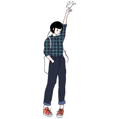 人物插画-女孩
