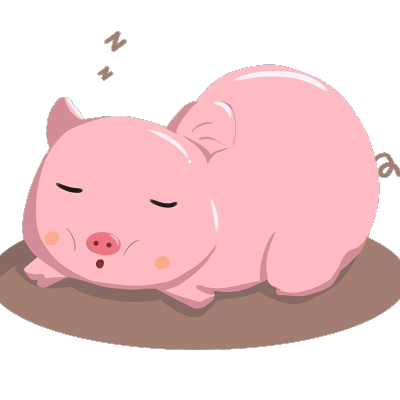 动物宠物主题插画-猪