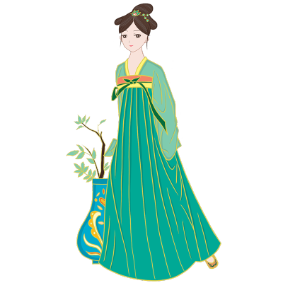 中国风人物主题插画-古风美女