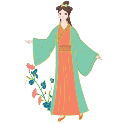 中国风人物主题插画-古风美女