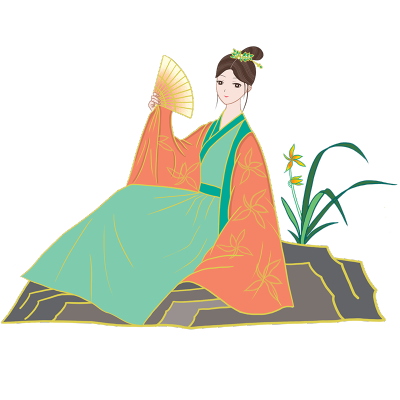 中国风人物主题插画-古风美女