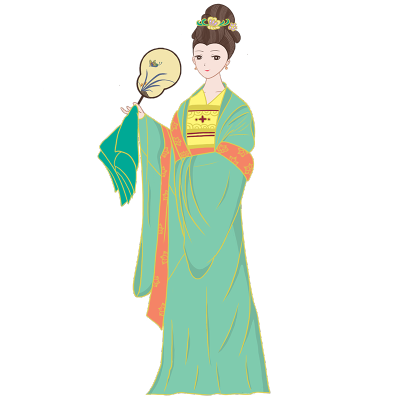 中国风人物主题插画-古风美女