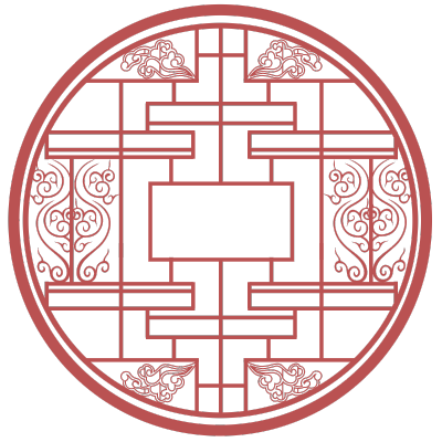 中国风边框底纹矢量贴纸-窗户