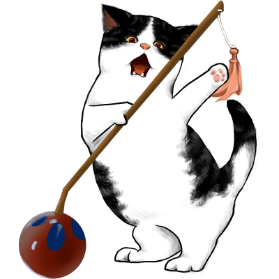 手绘猫咪插画