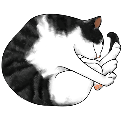 手绘猫咪插画