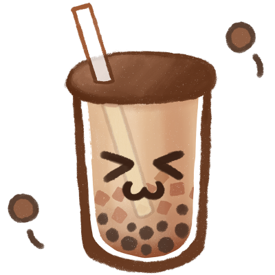 手绘卡通装饰型可爱插画-奶茶