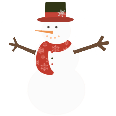 圣诞节卡通风插画-雪人