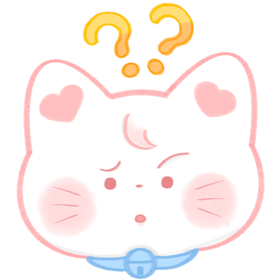 可爱风宠物主题猫咪-小猫问号