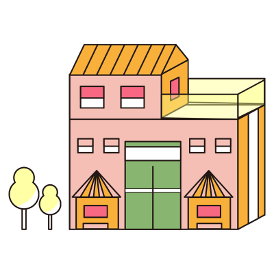 孟菲斯风街景元素主题-别墅