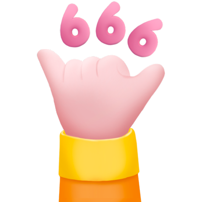 伪3D表情手势贴纸-666