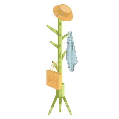家居生活植物盆栽主题-衣架