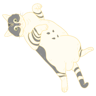 可爱萌宠风宠物插画-猫