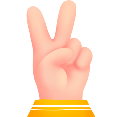 伪3D手势及表情套系-耶
