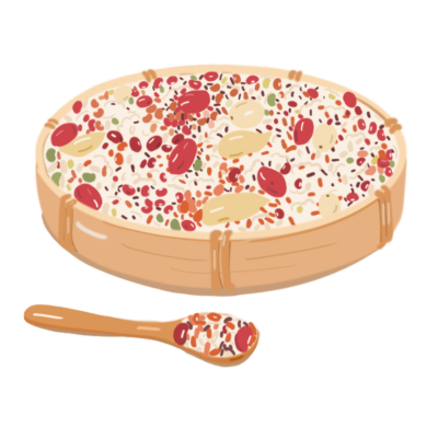 腊八节手绘美食插画系列-粗粮
