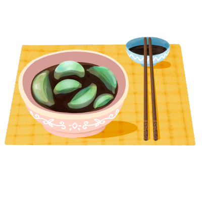 腊八节手绘插画-腊八蒜